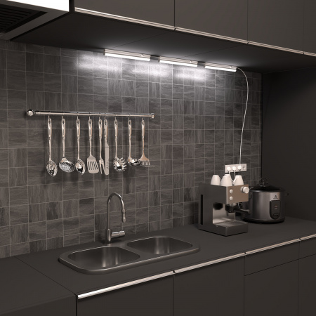 Светильник линейный светодиодный ДБО 5 Вт 440 лм 6500К AC 220В IP20 312х22х30мм крепления провода и коннекторы входят в комплект TL Black Gauss GAUSS 130511305