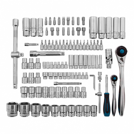 Набор инструментов, 1/4, 1/2, CrV, 120 зубьев, 109 предметов GROSS 14155
