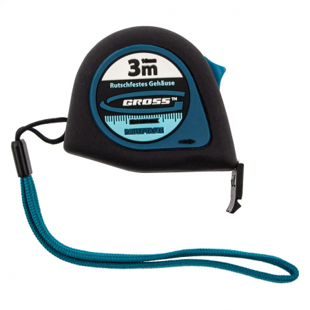 31101 Рулетка Ergonomisch, 3 м x 16 мм, магнитный обрезиненный зацеп GROSS 