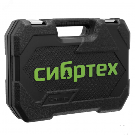 13391 Набор инструментов, 1/2, 1/4, пластиковый кейс, 82 предмета СИБРТЕХ 