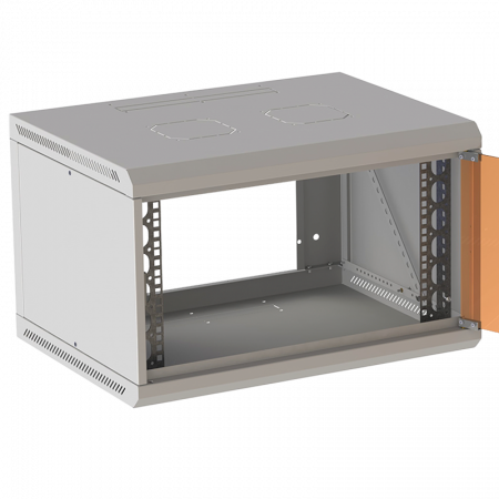 05-1090 Шкаф настенный 19' 9U 600х350мм стеклянная дверь (без задн. стенки) RAL 7035 SUPRLAN 