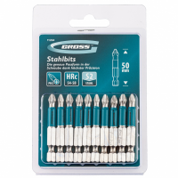 Набор бит PH2х50, сталь S2, 10 шт. GROSS 11264