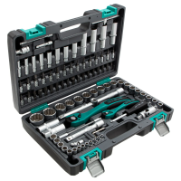 Набор инструментов 1/2, 1/4, CrV, 12 гранные головки, пластиковый кейс, 94 предмета STELS 14118