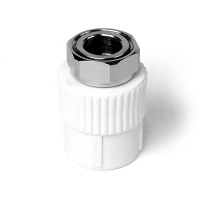 Муфта комбинированная 20х1/2' с накидной гайкой полипропиленовая PPR белый PRO AQUA PA29008