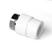 Муфта комбинированная 20х1/2' с накидной гайкой полипропиленовая PPR белый PRO AQUA PA29008