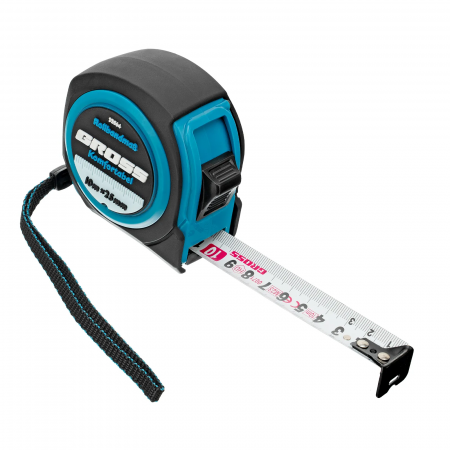 Рулетка Komfortabel, 10 м х 25 мм, обрезиненный корпус GROSS 32564