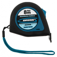 Рулетка  Ergonomisch , 8 м x 25 мм, магнитный обрезиненный зацеп GROSS 31104