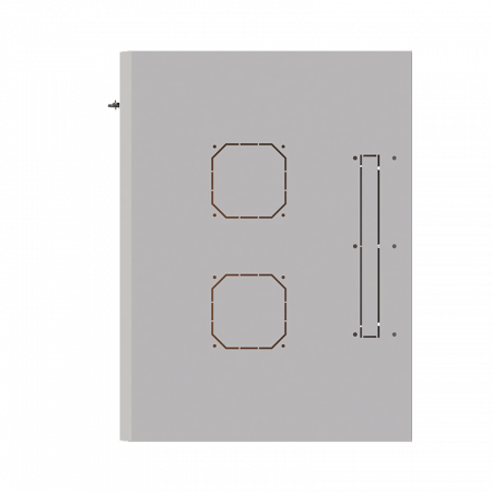 05-1060 Шкаф настенный 19' 6U 600х350мм стеклянная дверь (без задн. стенки) RAL 7035 SUPRLAN 