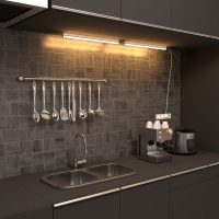 Светильник линейный светодиодный ДБО 10 Вт 700 лм 3000К AC 220В IP20 561х22х38мм крепления провода и коннекторы входят в комплект TL Black Gauss GAUSS 130511110