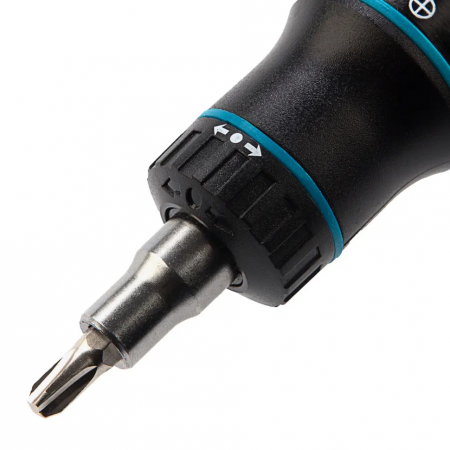 11601 Отвертка-реверс + револ. механизм + биты., 11 пред., PH + SL + Torx + Hex, S2, 2к рукоятка GROSS 