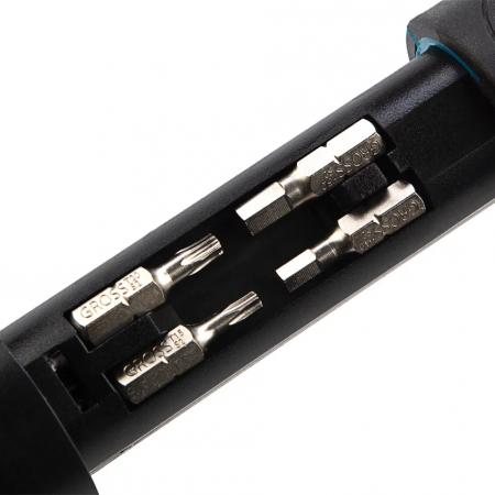 11601 Отвертка-реверс + револ. механизм + биты., 11 пред., PH + SL + Torx + Hex, S2, 2к рукоятка GROSS 