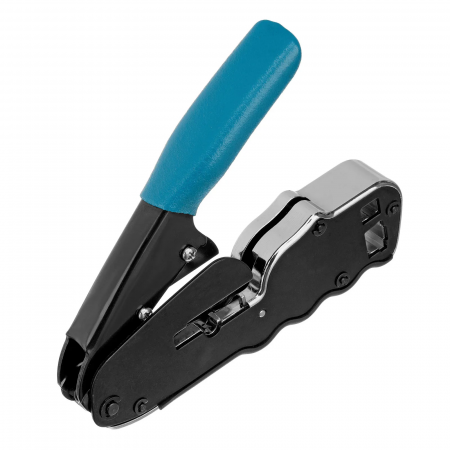 Клещи для обжима телефонных и компьютерных клемм RJ45, 8P и RJ11/12, 6P, компакт., CAT5 GROSS 17723