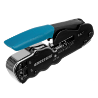 Клещи для обжима телефонных и компьютерных клемм RJ45, 8P и RJ11/12, 6P, компакт., CAT5 GROSS 17723