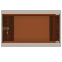 Шкаф настенный 19' 6U 600х450мм стеклянная дверь (без задн. стенки) RAL 7035 SUPRLAN 05-1063