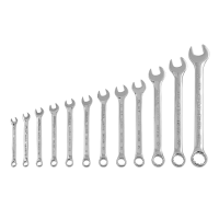 Набор ключей комбинированных, 6 - 22 мм, 12 шт., CrV, полированный хром Matrix 15426