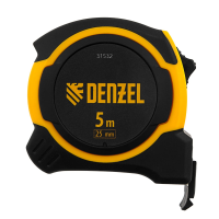 Рулетка 5м х 25мм, двухкомп. корпус, магнитный обрезиненный зацеп Denzel 31532