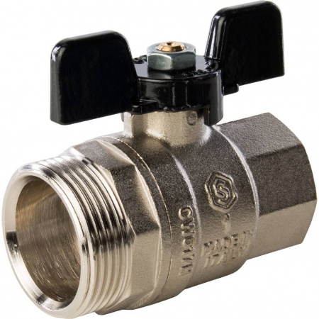 Кран шаровой со сгоном 1' ВН ручка бабочка STOUT SVB-0007-000025 RG008Q0FBG9M1V