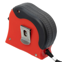 Рулетка Double fixation, 10 м х 25 мм, обрезиненный корпус, двойная плавная фиксация Matrix 31061