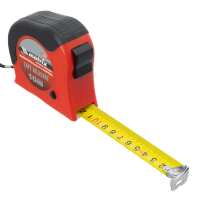 Рулетка Double fixation, 10 м х 25 мм, обрезиненный корпус, двойная плавная фиксация Matrix 31061