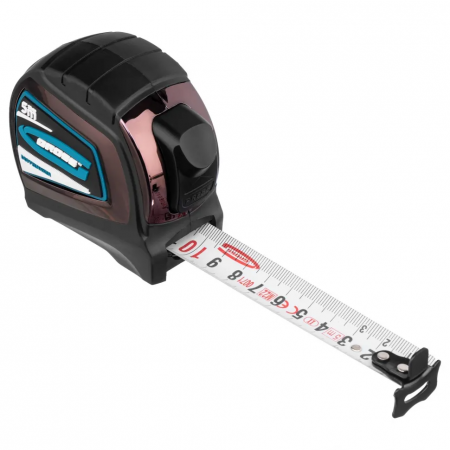 Рулетка  Doppelhaken , 5 м x 25 мм, двухсторонний зацеп, нейлон, двуст. шкала, автоматич GROSS 31124