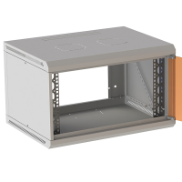 Шкаф настенный 19' 9U 600х450мм стеклянная дверь (без задн. стенки) RAL 7035 SUPRLAN 05-1093