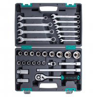 Набор инструментов, 1/2, CrV, пластиковый кейс 31 предмет STELS 14102