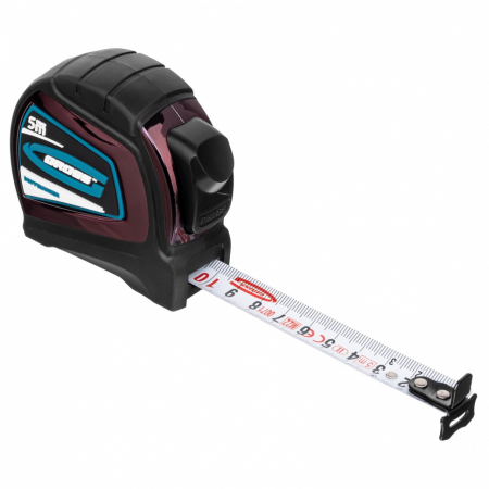 Рулетка Doppelhaken, 5 м x 19 мм, двухсторонний зацеп, нейлон, двуст. шкала, автоматич GROSS 31123