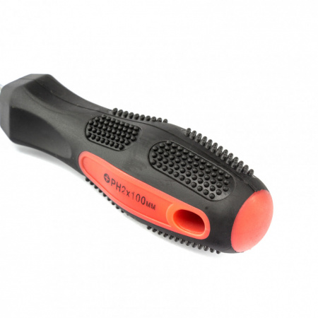 12248 Отвертка Anti-Slip, PH2х100 мм, CrV, 2к рукоятка Matrix 