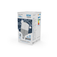 Лампа светодиодная LED 80 Вт 7200 лм 6500К цилиндр Т140 холодный E40 AC 220В Elementary Gauss GAUSS 63438