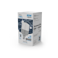 Лампа светодиодная LED 80 Вт 7200 лм 6500К цилиндр Т140 холодный E40 AC 220В Elementary Gauss GAUSS 63438