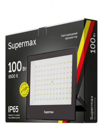 S_PR_LED_100 Прожектор светодиодный Supermax 100Вт 10000 Лм IP65 6500К Космос 