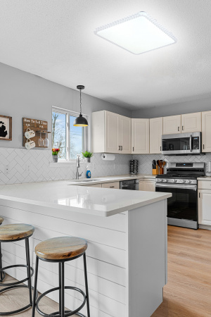 Светильник светодиодный ДБО-75 настенно-потолочный управляемый MYSTERY QUADRO 230В 3000-6500K 6000Лм 530х530х70мм Космос KSMystQD75W