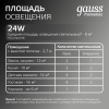 Светильник светодиодный ДВО 24 Вт 2400 лм 4000К AC 220В IP20 круг D170х27мм монт d155мм Пластик безрамочный Frameless Gauss GAUSS 967511224