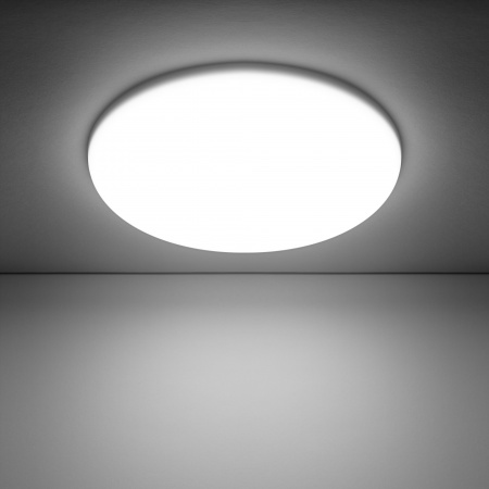 Светильник светодиодный ДВО 24 Вт 2400 лм 4000К AC 220В IP20 круг D170х27мм монт d155мм Пластик безрамочный Frameless Gauss GAUSS 967511224