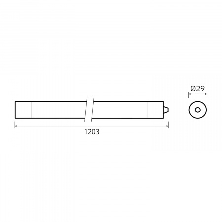 Светильник промышленный линейный ДСП 24 Вт 2500 лм 6500К AC 220В IP65 1203х29х29мм матовый COMPACT Gauss GAUSS 143424324