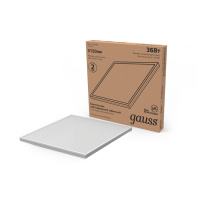 Светильник светодиодный ДВО 36 Вт 3200 лм 6500К AC 220В IP20 595х595х19мм матовый опал Офис Gauss GAUSS 842123340