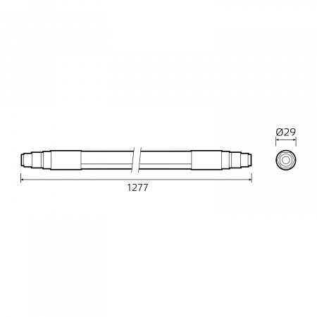 Светильник промышленный линейный ДСП 24 Вт 2500 лм 6500К AC 220В IP65 1277х29х29мм матовый сквозная проводка соеденяется в линию COMPACT Gauss GAUSS 843424324