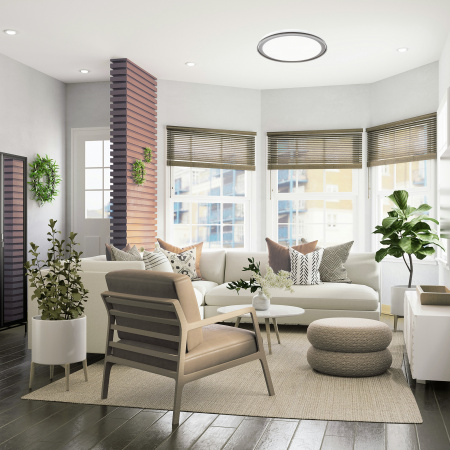 KSLegi75W Светильник светодиодный ДБО-75 настенно-потолочный управляемый LEGION 230В 3000-6500K 6000Лм 485х85мм Космос 