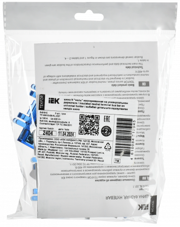 TEKFOR Шина N ноль изолированная на универсальном держателе 6х9-8-С IEK TF-NN10-08-KL-K07