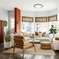 Светильник светодиодный ДБО-75 настенно-потолочный управляемый AFINA 230В 3000-6500K 6000Лм 485х90мм Космос KSAfin75W