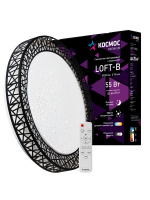 Светильник светодиодный ДБО-55 настенно-потолочный управляемый Loft-B 230В 3000-6500K 4400Лм 390х105мм Космос KSLofB55W
