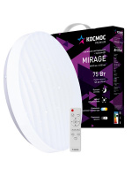 Светильник светодиодный ДБО-75 настенно-потолочный управляемый MIRAGE 230В 3000-6500K 6000Лм 495х105мм Космос KSMira75W