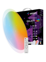 Светильник светодиодный ДБО-75 настенно-потолочный управляемый GALAXY-RGB 230В 3000-6500K 6000Лм 555х83мм с RGB подсветкой Космос KSGalaRGB75W