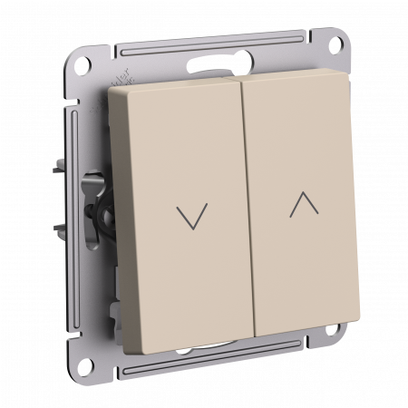 ATLASDESIGN 2-клавишный ВЫКЛЮЧАТЕЛЬ ЖАЛЮЗИ, 10А, мех., ПЕСОЧНЫЙ Systeme Electric ATN001219