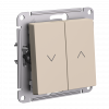 ATLASDESIGN 2-клавишный ВЫКЛЮЧАТЕЛЬ ЖАЛЮЗИ, 10А, мех., ПЕСОЧНЫЙ Systeme Electric ATN001219