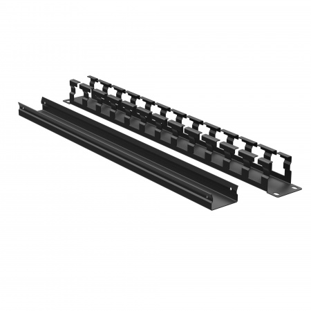 Органайзер кабельный с крышкой 1U, глубина 40 мм, для 19'' IT-корпусов ДКС серии STI/CQE, RAL9005 DKC R5CP1941HEB