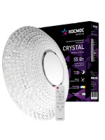 Светильник светодиодный ДБО-55 Вт настенно-потолочный управляемый CRYSTAL 230В 3000-6500K 4400Лм 400х100мм Космос KSCrys55W