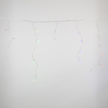 Гирлянда Бахрома светодиодная с контроллером 1.8 м 48 Светодиодов разноцветный свет прозрачный провод ULD-B1805-048/DTA MULTI IP20 Uniel UL-00005273