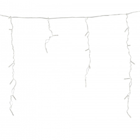 Гирлянда Бахрома светодиодная с контроллером 1.8 м 48 светодиодов ULD-B1805-048/DTA WHITE IP20   белый свет Провод прозрачный Uniel UL-00005275