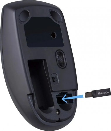 Мышь беспроводная оптическая Modern MB-985, 4D, 800-1600 dpi, бесшумная, черный Defender 52985